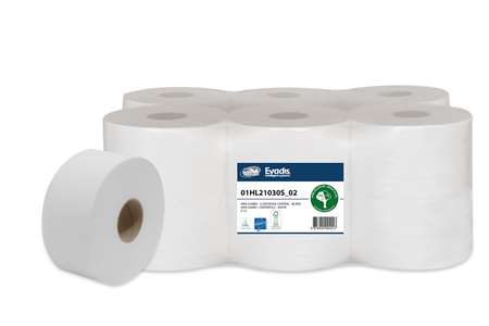 Image de PAPIER HYGIENIQUE DEVIDAGE CENTRAL 210M COLIS DE 12 ECOLABEL