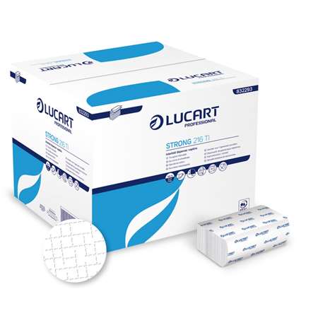 Image de SERVIETTE BLANCHE LUCART COLIS DE 6000 2 PLIS 24X16CM