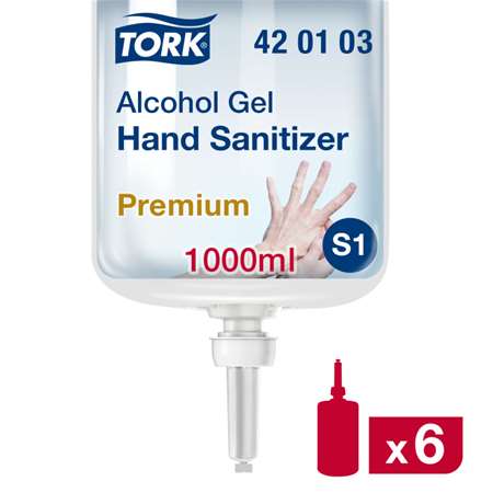 Image de TORK GEL HYDROALCOOLIQUE 6X1L POUR SYSTEME S1