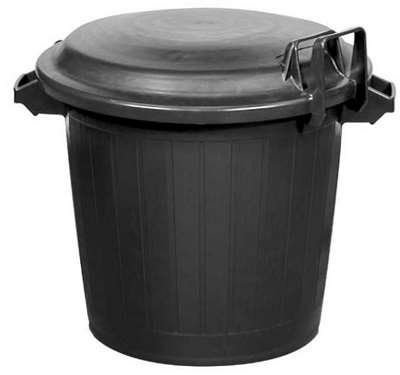 Image de POUBELLE PLASTIQUE 80L+COUVERCLE HAUTEUR : 49CM
