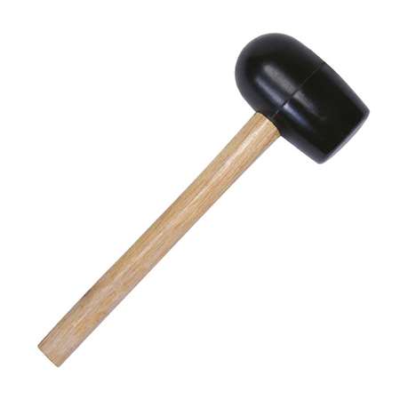 Image de MAILLET CAOUTCHOUC NOIR DIAMÈTRE 60 MM