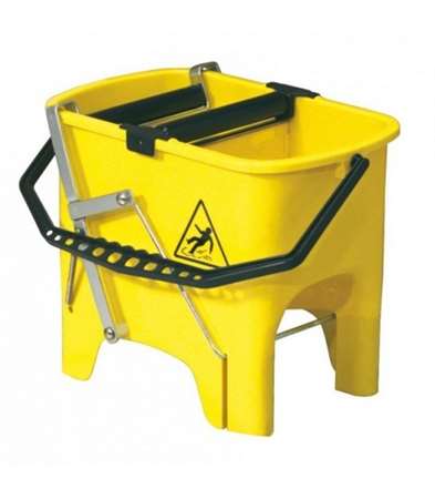 Image de SEAU LAVAGE 2X8L AVEC ROULEAU ESSOREUR A PEDALE SANS ROUES 0
