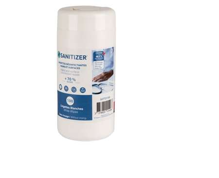 Image de LINGETTES DESINFECTANTES DES SURFACES & DES MAINS X 100