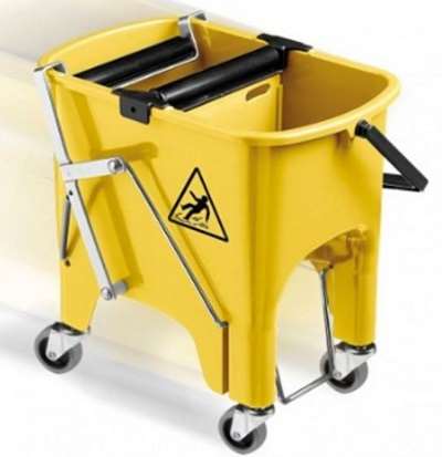 Image de SEAU LAVAGE 2X8L A ROULEAUX AVEC ROUES