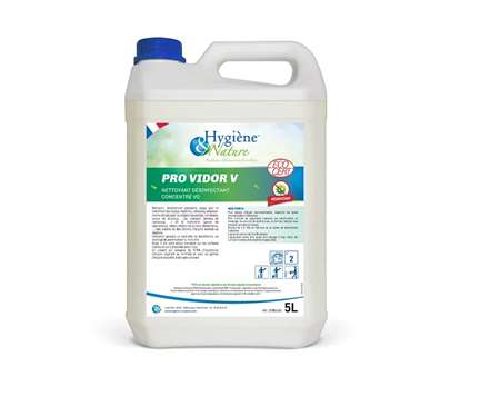 Image de PRO VIDOR V 5L ECOCERT - NETTOYANT DESINFECTANT POUR VO