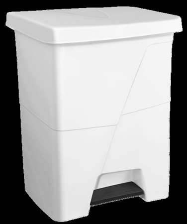Image de POUBELLE PLASTIQUE GENTRY 45L BLANCHE A PEDALE