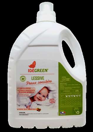 Image de IDEGREEN LESSIVE LIQUIDE PEAUX SENSIBLE 3L ECOCERT
